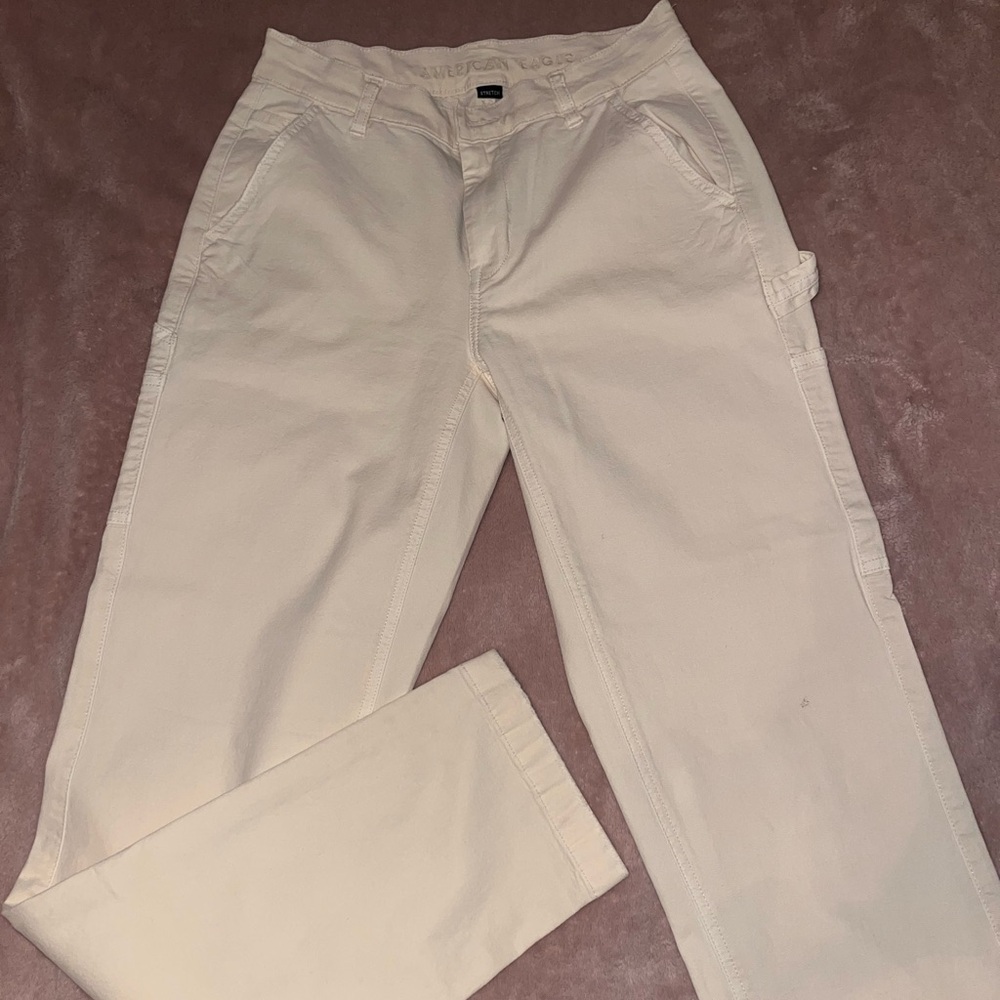 Women’s Cream Cargo Pants